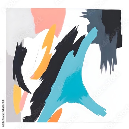 Abstract Bold Brushstrokes Art