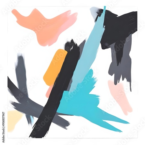 Abstract Bold Brushstrokes Art
