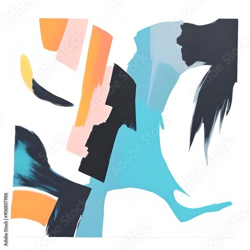 Abstract Bold Brushstrokes Art