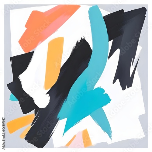 Abstract Bold Brushstrokes Art