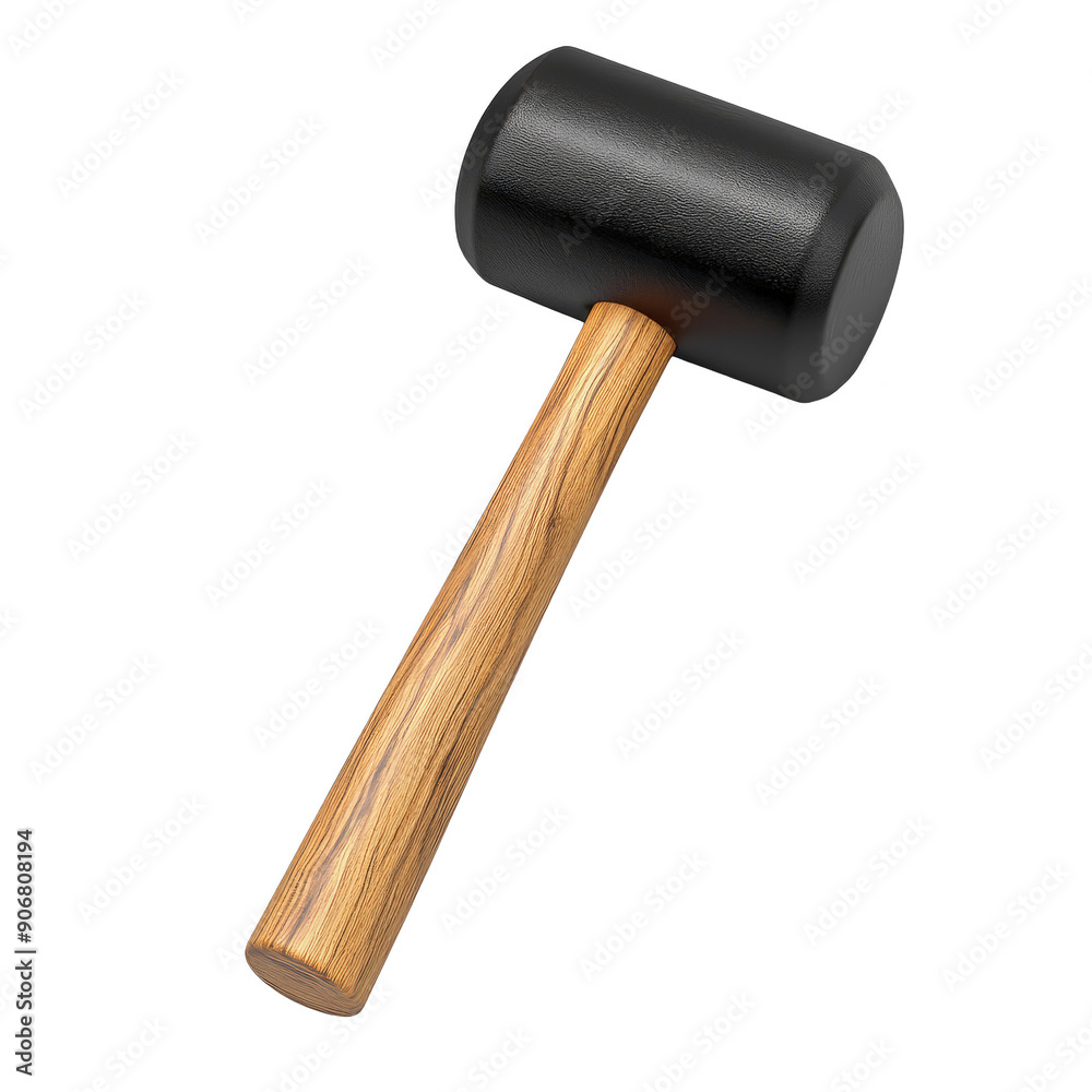 Beautifully shaped rubber hammer, used for small mechanical works.