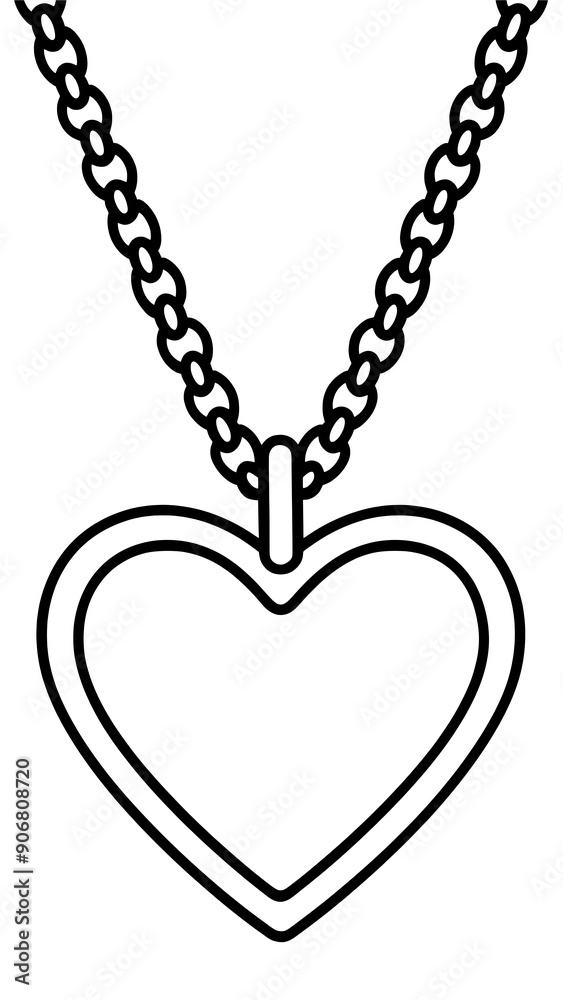 heart with chain coloring