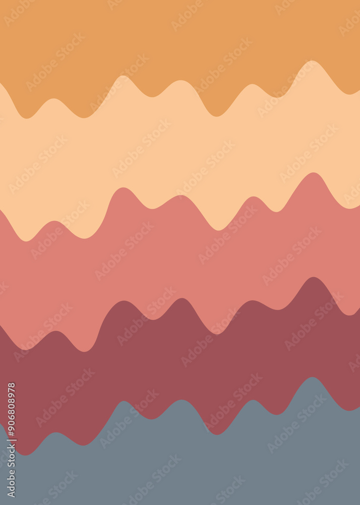 Colorful warm abstract graphic background. Abstract poster