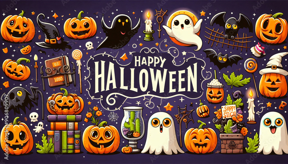 halloween greeting card funny hilarious lighthearted magic creepy celebration