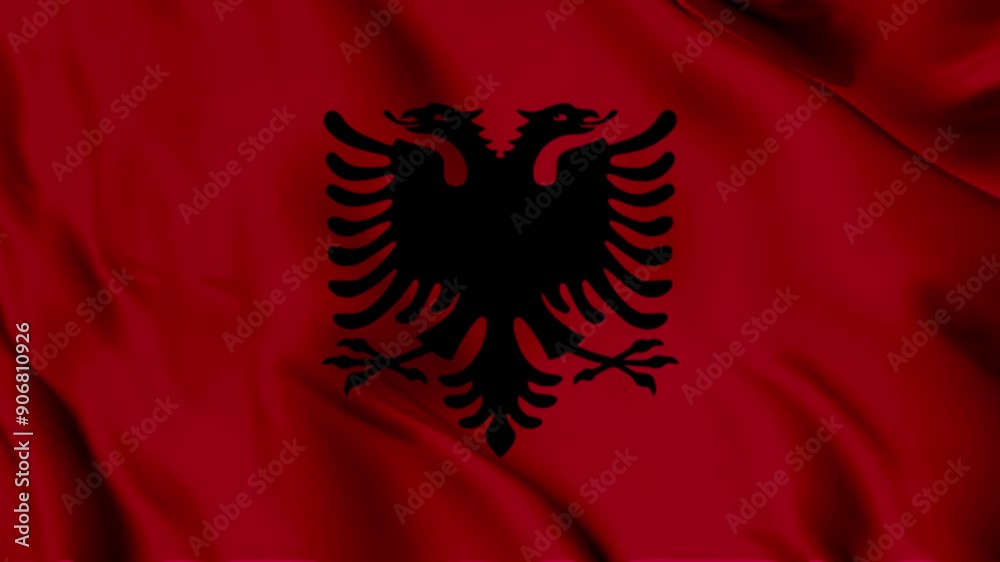 Albania flag seamless loop animation. 3d rendered animation Albania flag seamless loop animation. 3d rendered animation