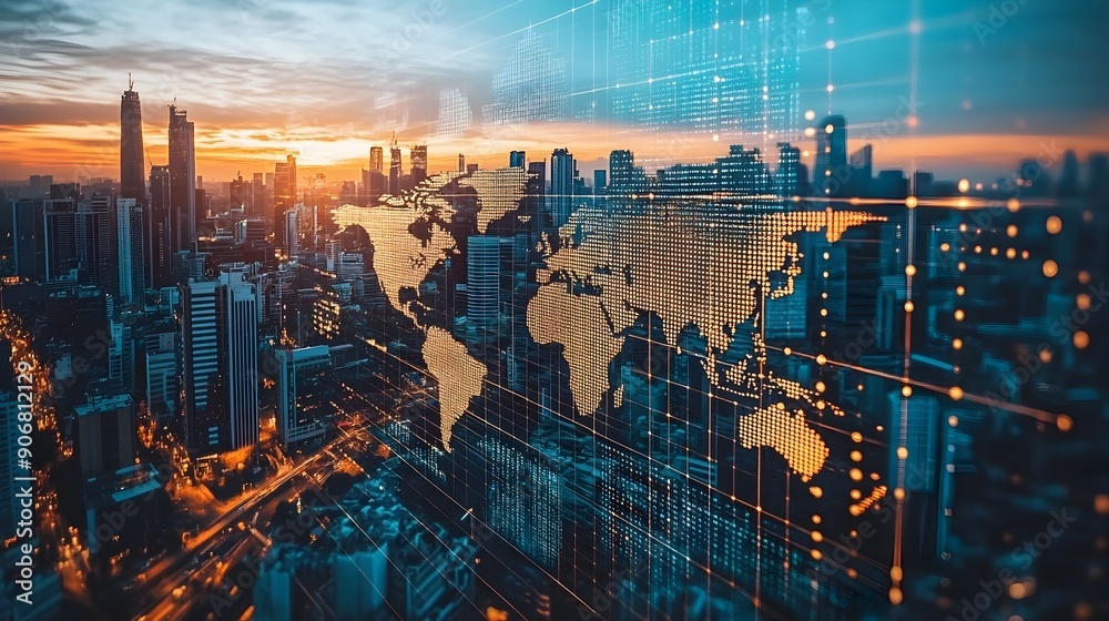 Fototapeta premium Optimizing International Investment Risk Management Strategies Using Advanced Data Analytics