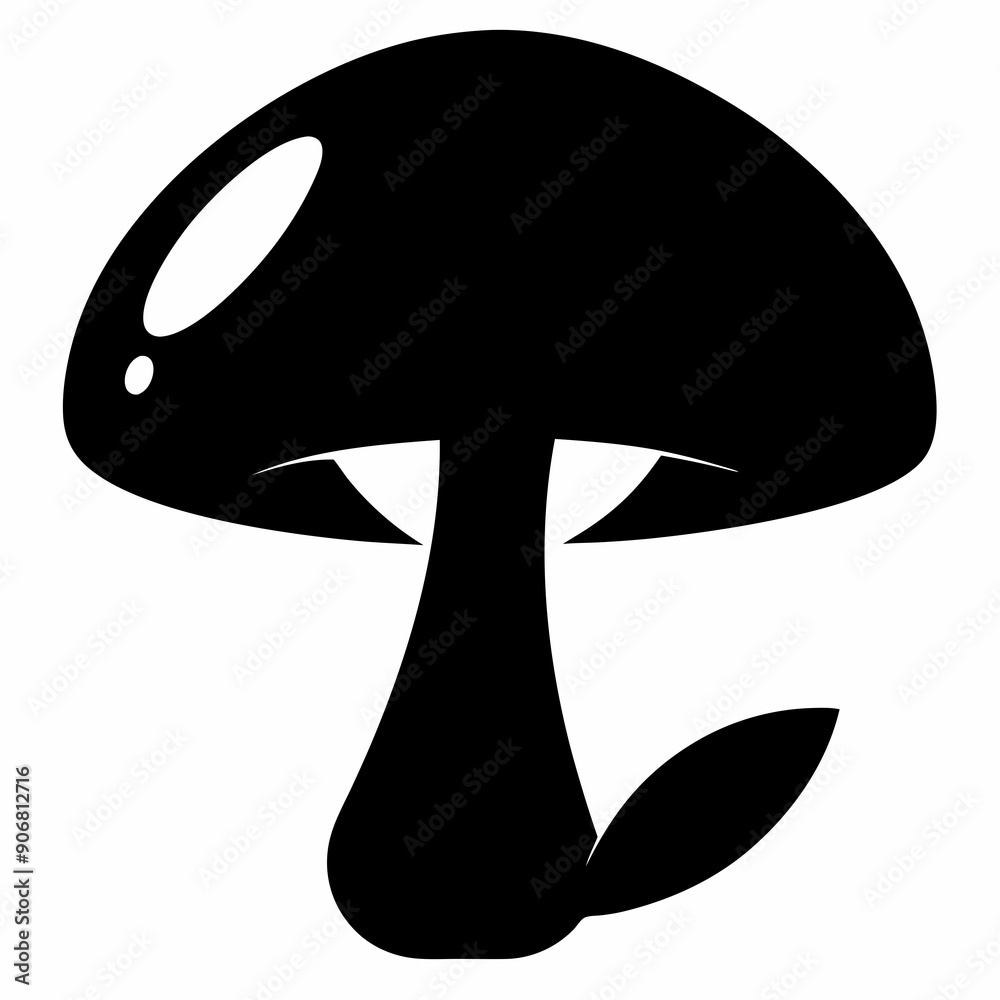 Mushroom black silhouette