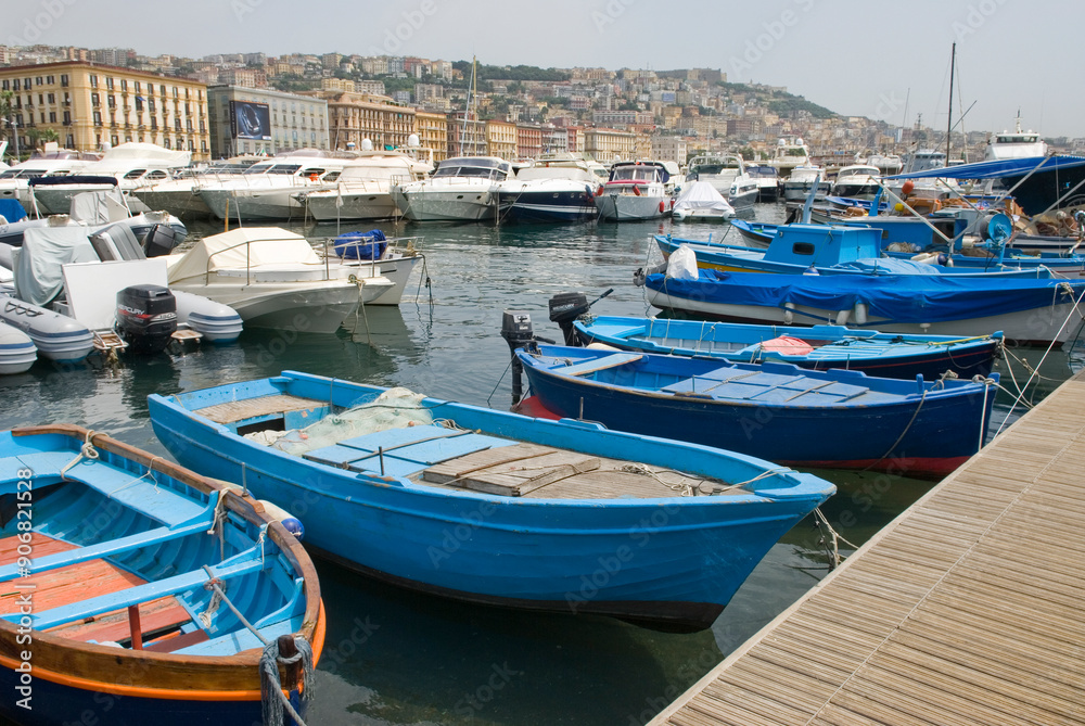 Harbour of Mergellina, Chiaia district, Naples, Campania region, Italy, Europe Harbour of Mergellina, Chiaia district, Naples, Campania region, Italy, Europe