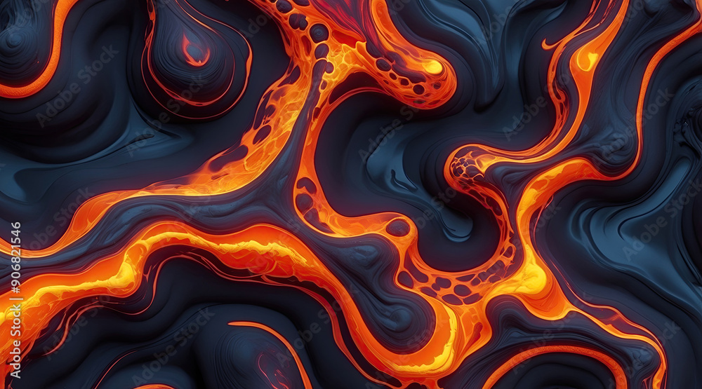 Lava hot flow flame texture, liquid black red inferno background Lava hot flow flame texture, liquid black red inferno background