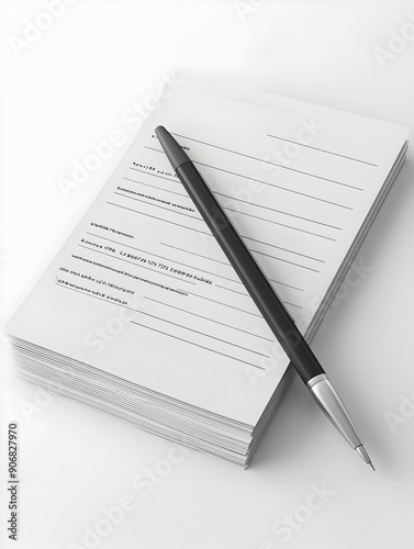 3D Rendered Parent Volunteer Sign Up Sheets and Thank You Notes on White Background