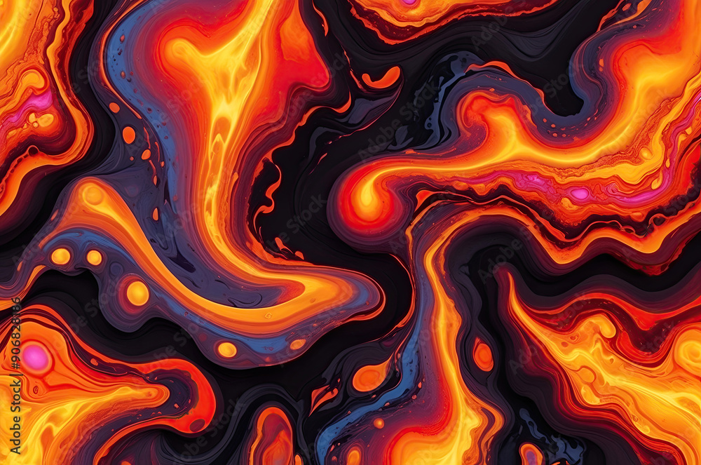 Lava hot flow flame texture, liquid black red inferno background Lava hot flow flame texture, liquid black red inferno background