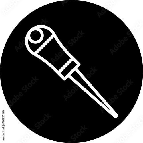 Awl Vector Line White Circle Black