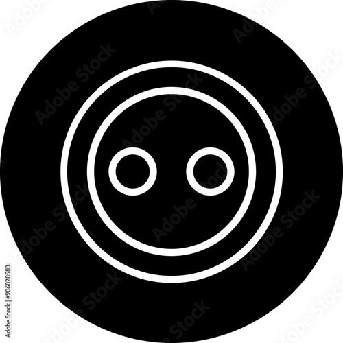 Buttons Vector Line White Circle Black