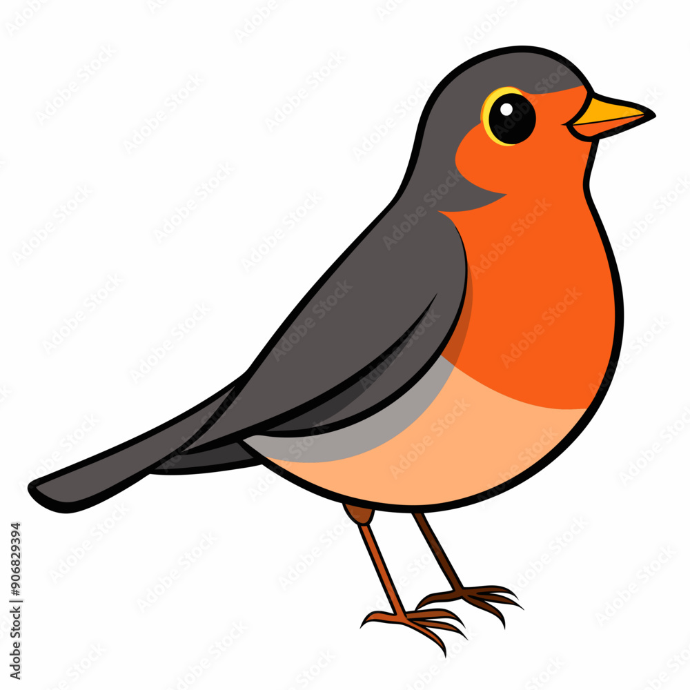 Robin on a branch, robin vector illustration, robin vector art, robin silhouette, bird vector icon, eps Robin on a branch, robin vector illustration, robin vector art, robin silhouette, bird vector icon, eps