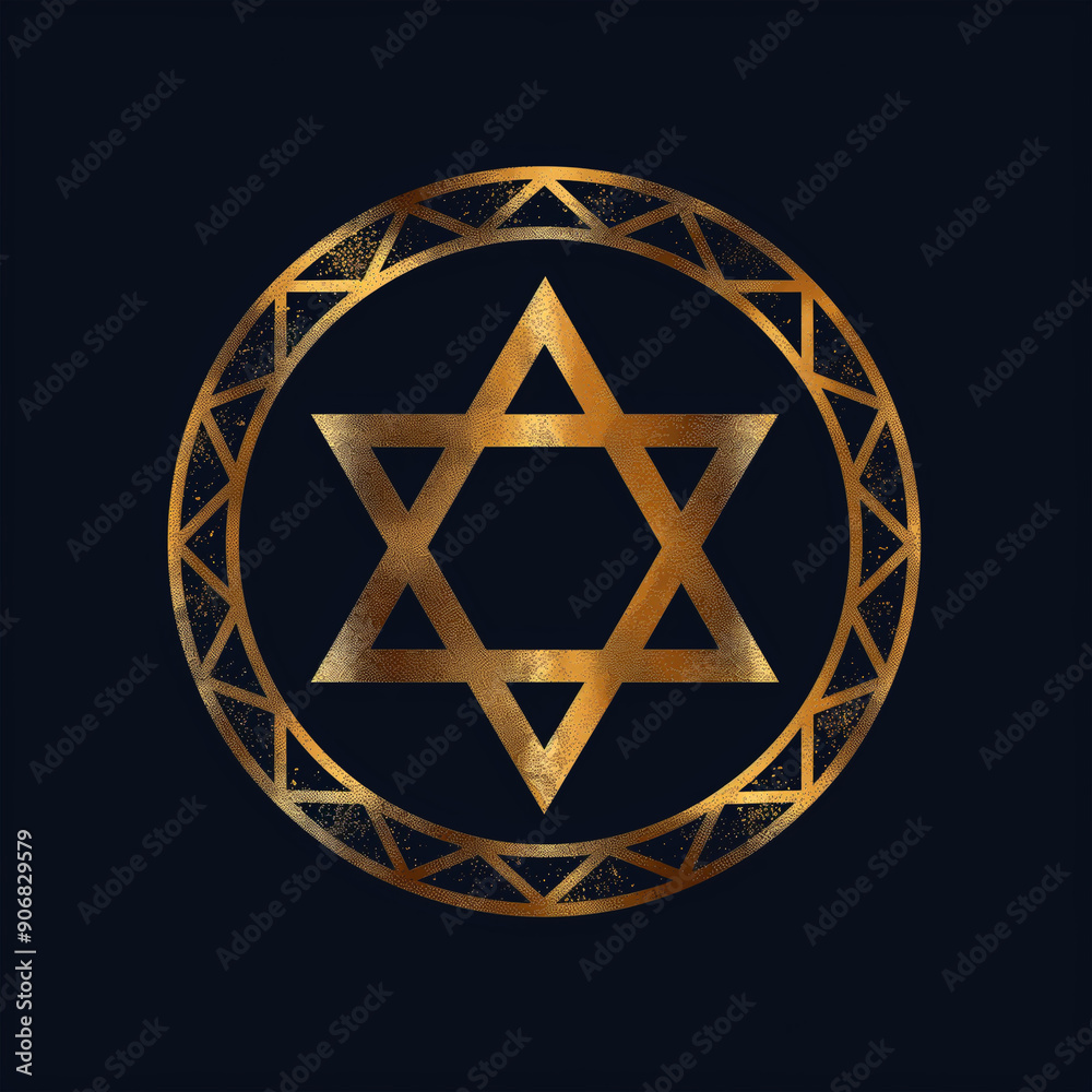 The Star of David with black background, Illustration The Star of David with black background, Illustration