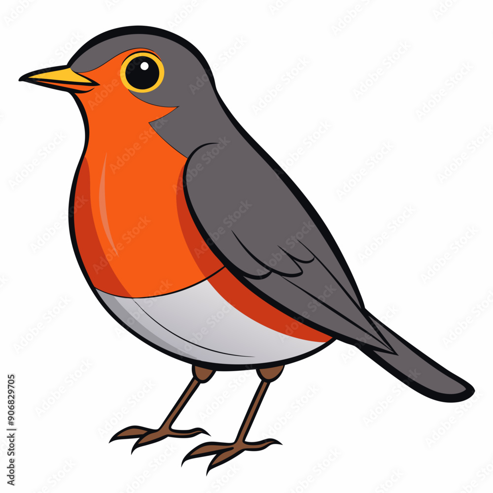 Robin on a branch, robin vector illustration, robin vector art, robin silhouette, bird vector icon, eps Robin on a branch, robin vector illustration, robin vector art, robin silhouette, bird vector icon, eps