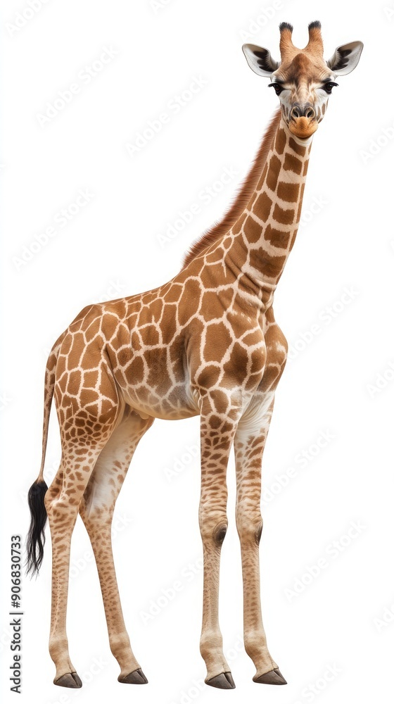 Majestic Giraffe Standing Gracefully in a Wild Habitat During Daylight Majestic Giraffe Standing Gracefully in a Wild Habitat During Daylight