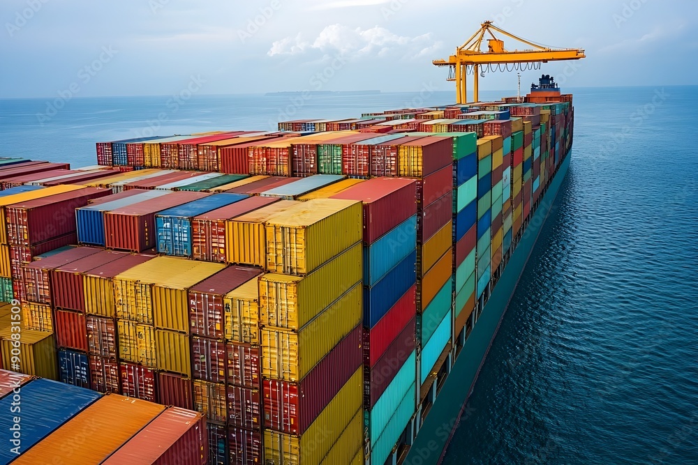 Fototapeta premium Global Trade Logistics and Regulatory Compliance Focused on Strategy and Partnerships