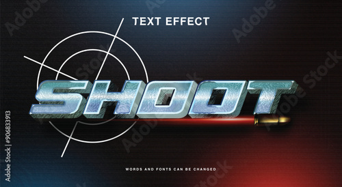 Shoot editable text effect