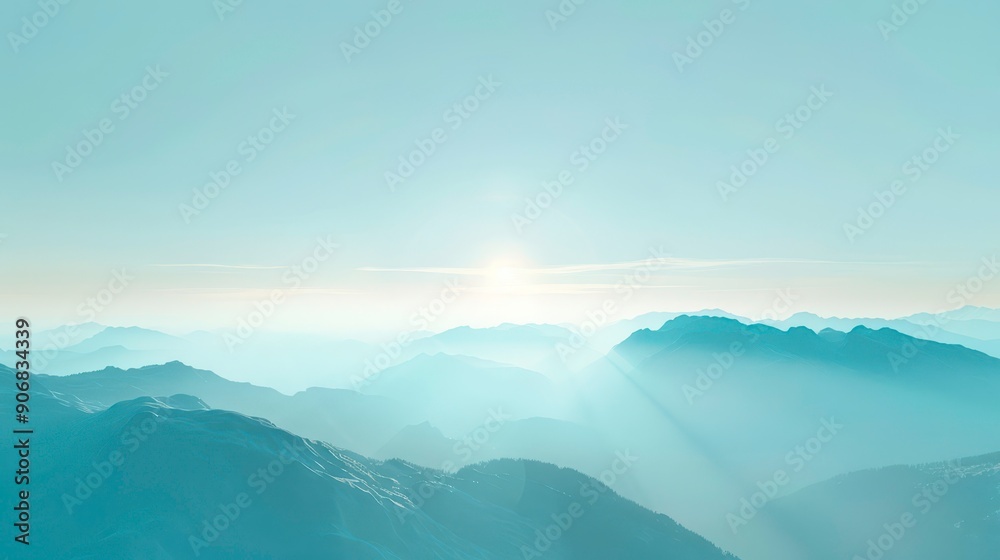 Fototapeta premium Majestic Sunrise or Sunset over the Mountains