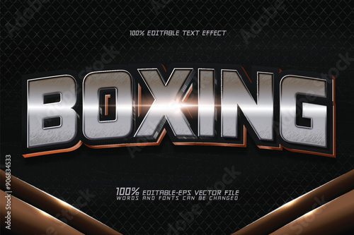 boxing fight editable text effect