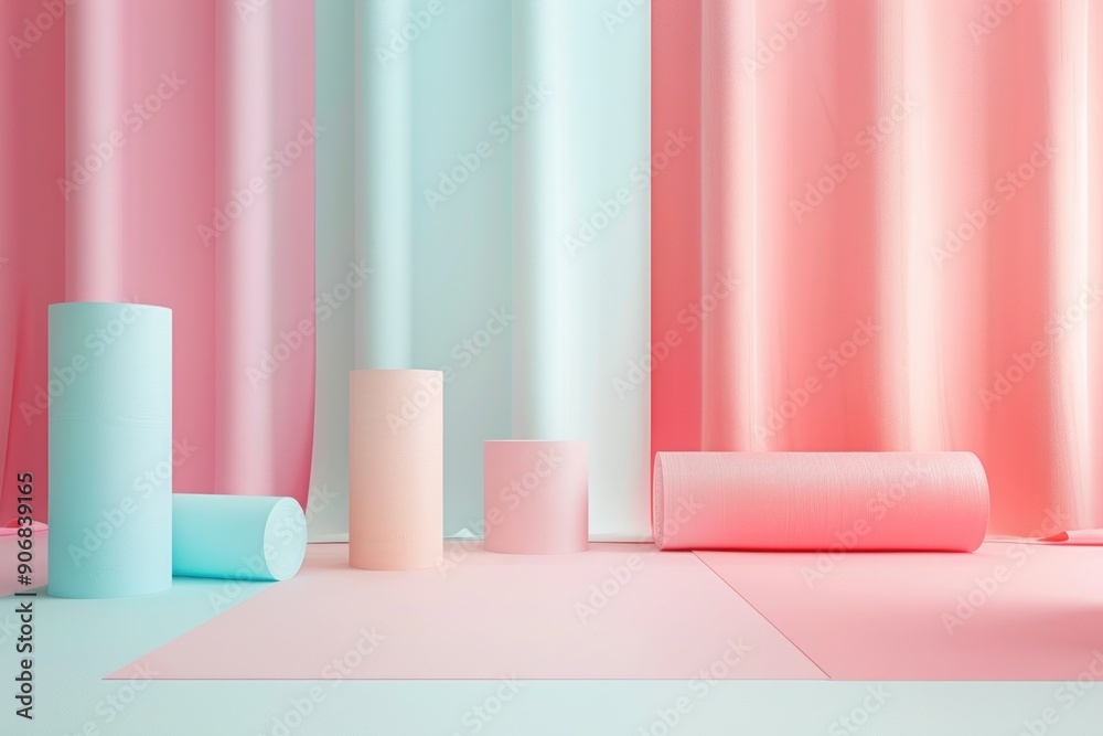 Pastel blue and pink abstract design background, Soft pastel colors to create contrast backdrop Pastel blue and pink abstract design background, Soft pastel colors to create contrast backdrop