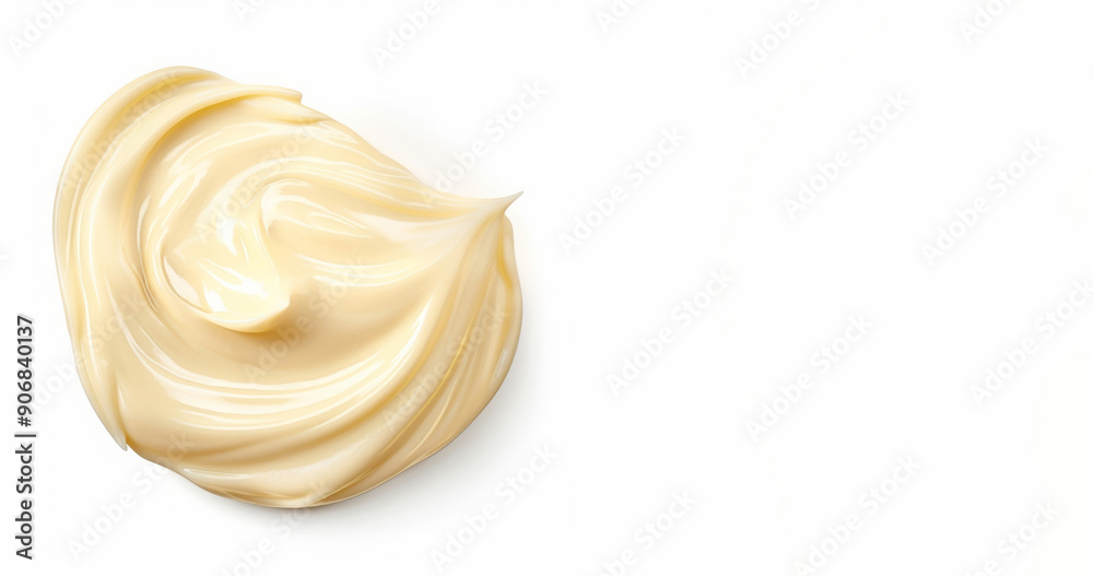 Portion of mayonnaise sauce isolated from background