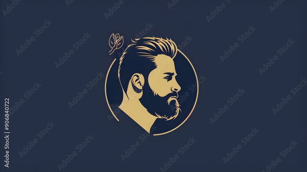 Logo for man hair beauty studio. Beard man haircut logo design, Barbershop logo vector. Man silhouette vector illustration icon. Logo for man hair beauty studio. Beard man haircut logo design, Barbershop logo vector. Man silhouette vector illustration icon.