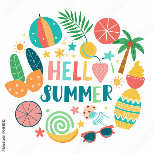 summer tshirt eps vector design
