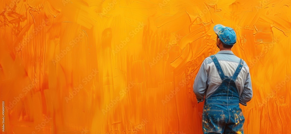 A Painter Admires His Work A Painter Admires His Work