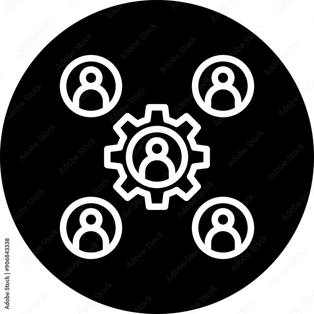 Stakeholder Map Vector Line White Circle Black Stakeholder Map Vector Line White Circle Black