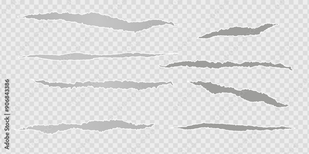 White and gray realistic horizontal paper	