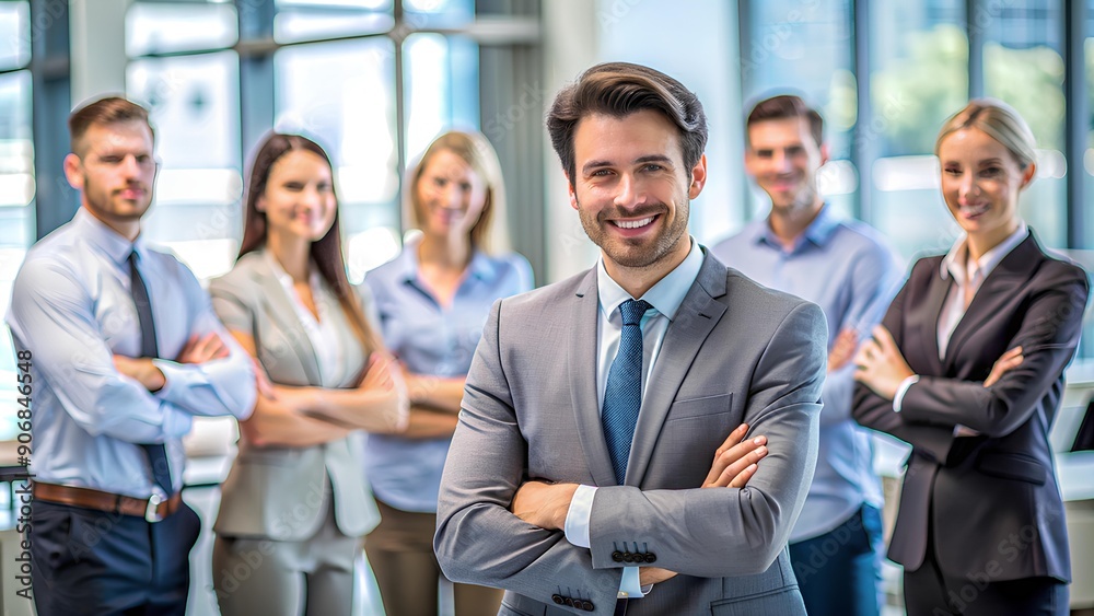 Group of professionals in a business setting, smiling. Team, success, corporate, leadership, teamwork, office. Group of professionals in a business setting, smiling. Team, success, corporate, leadership, teamwork, office.