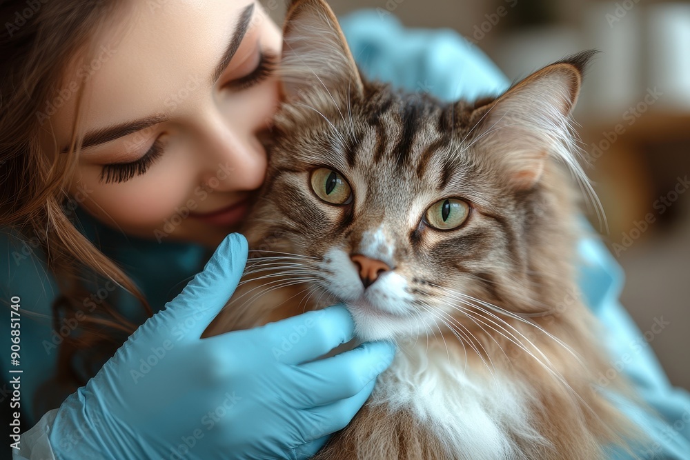Veterinary Care: Professional Cat and Vet Interaction Veterinary Care: Professional Cat and Vet Interaction