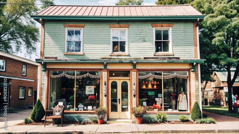 Fototapeta premium Quirky Vintage Store in Small Town