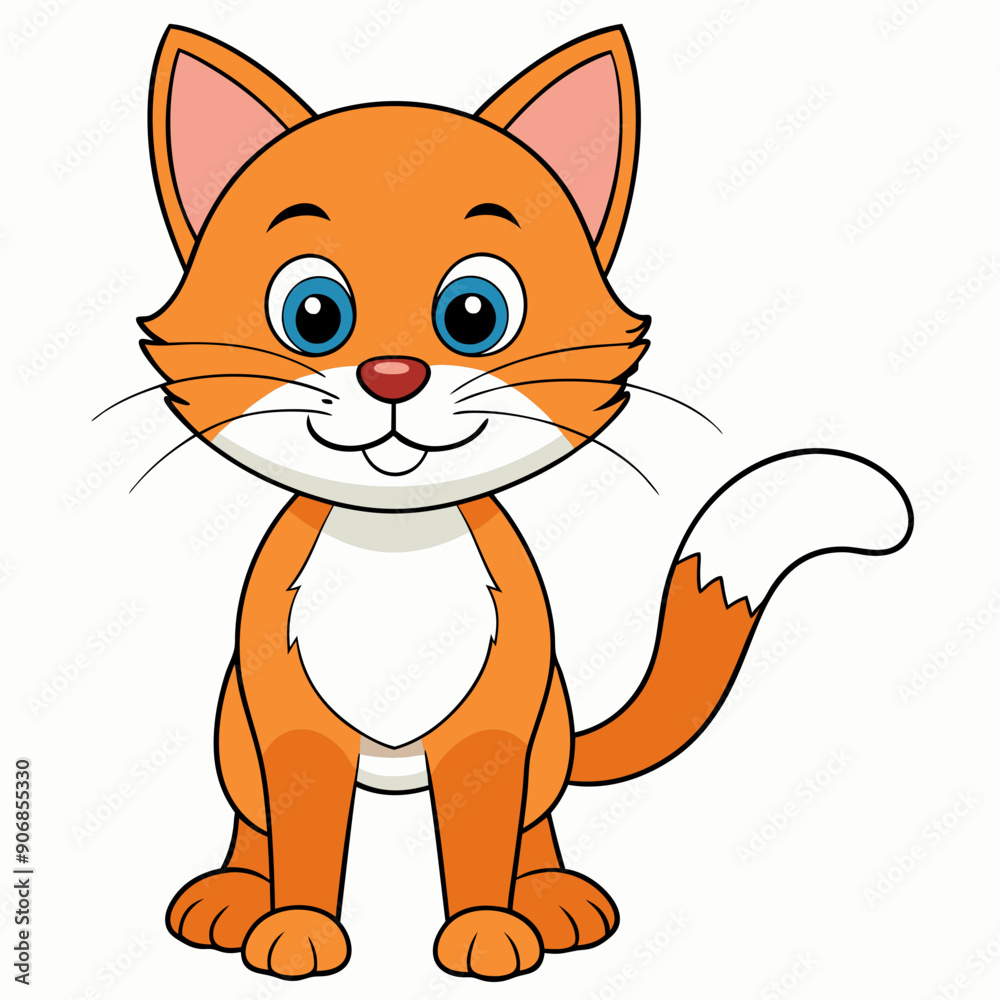 Obraz premium Black cat, cat vector illustration, animal vector art, cat silhouette, pet vector icon, eps, cartoon cat