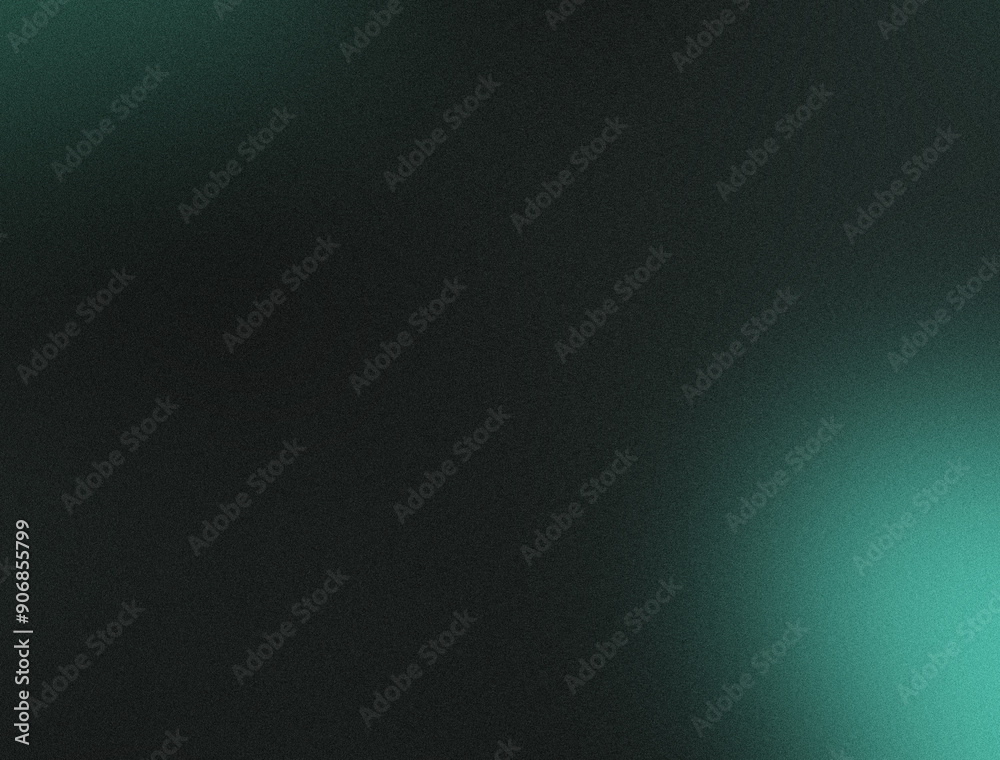 Obraz premium Black turquoise blue abstract Blurred Background for Light Overlay. Color gradient. Rough grunge grain noise. Dusted Backgound. Dark green glowing grainy gradient background, noise texture effect