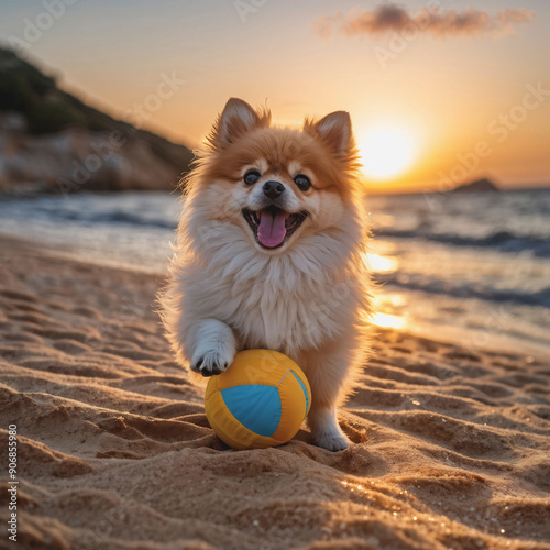 perro y pelota 2 photo