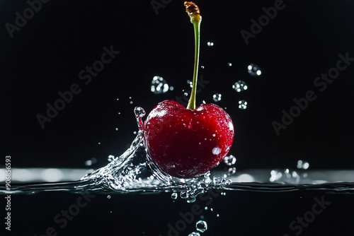 A whole carrot falling into water with a splash