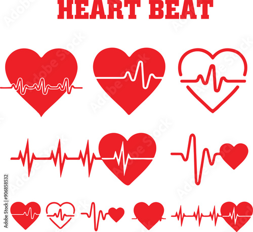 Heart beat logo deisgn