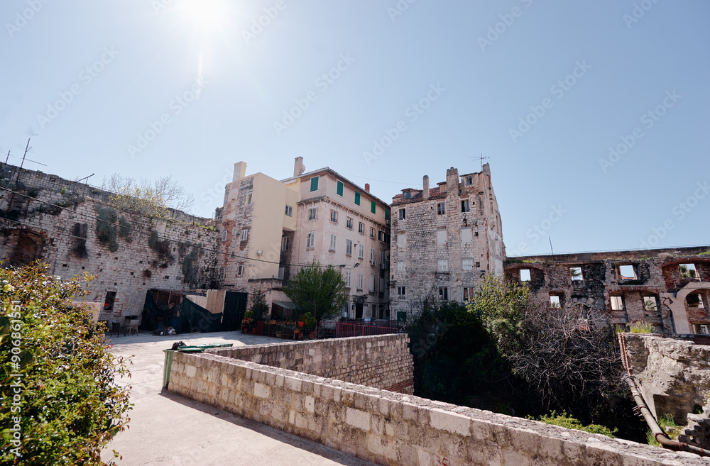 Obraz premium The street of Split town at Croatia.