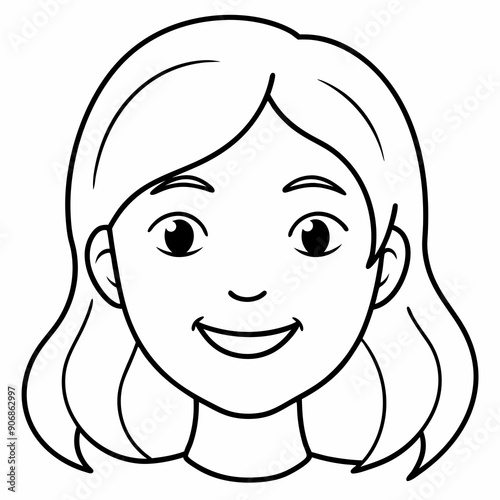 smile day, (smiling face)  Silhouette Vector illustration
