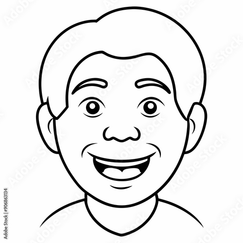 smile day, (smiling face)  Silhouette Vector illustration
