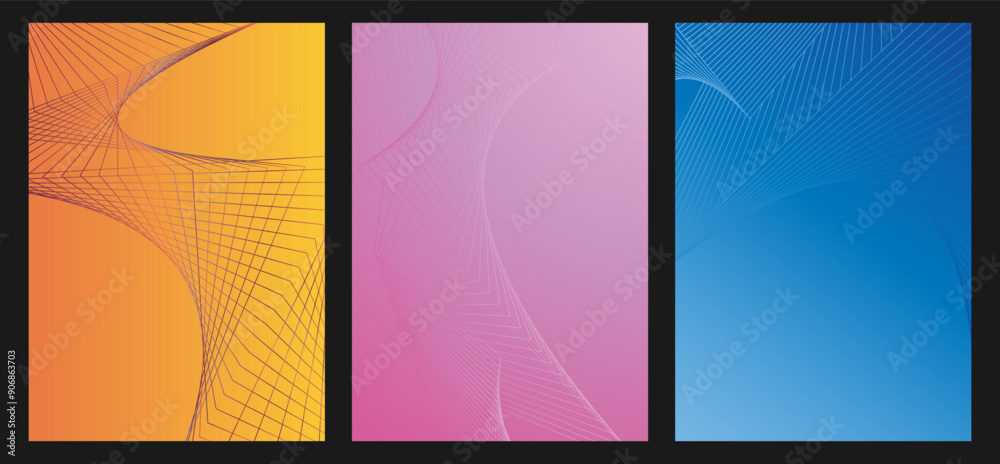 Gradient background of parallel lines. Abstract geometric composition. An idea for packaging, cover, banner, flyer or interior design Gradient background of parallel lines. Abstract geometric composition. An idea for packaging, cover, banner, flyer or interior design