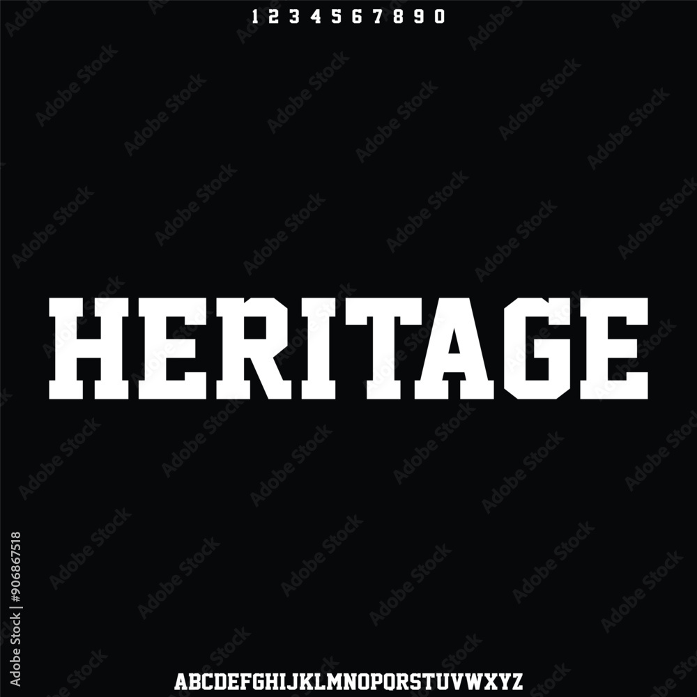 Fototapeta premium retro font alphabet typeface vector