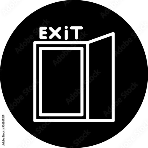 Election Exit Poll Vector Line White Circle Black