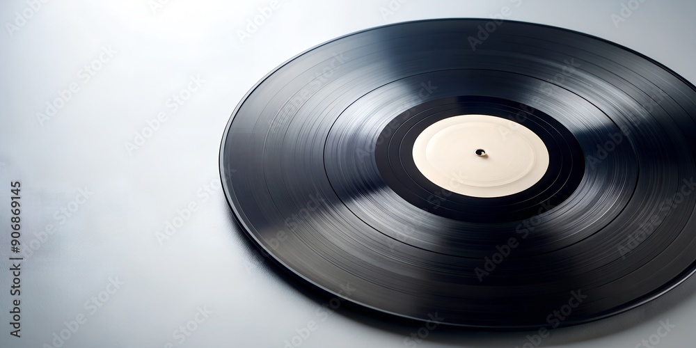 Obraz premium Schallplatte Vinyl Schellack Vinylscheibe Scheibe Platte AI-Created Content