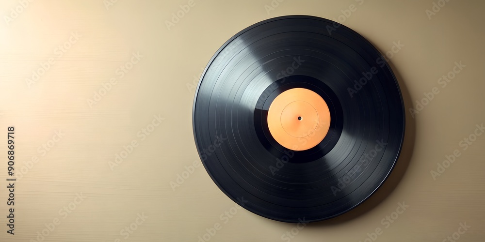 Obraz premium Schallplatte Vinyl Schellack Vinylscheibe Scheibe Platte Generative AI