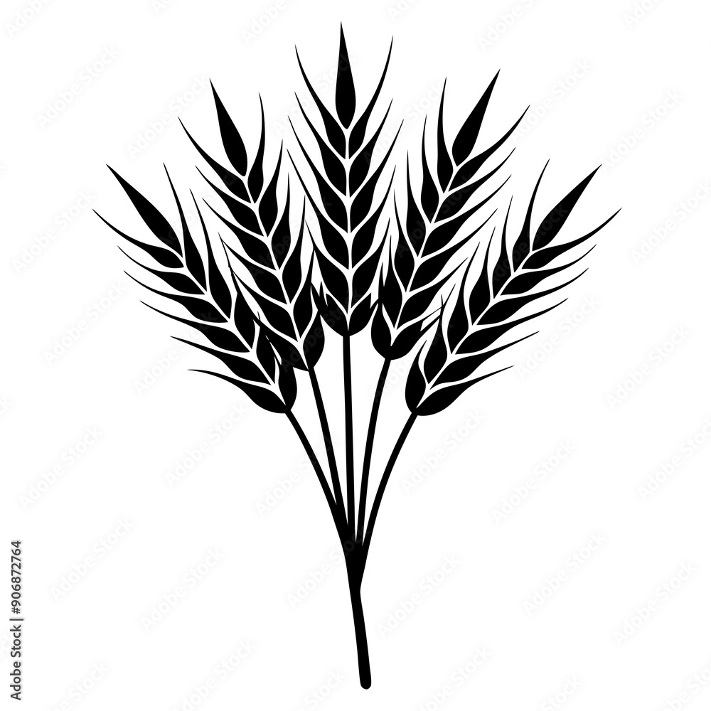 Bunch of wheat ears art vector illustration Bunch of wheat ears art vector illustration