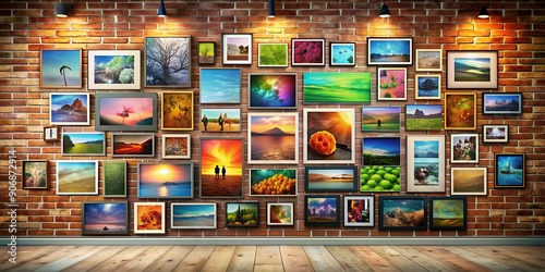 A picture on a wall informative Vibrant engaging AI Generative © boxcs